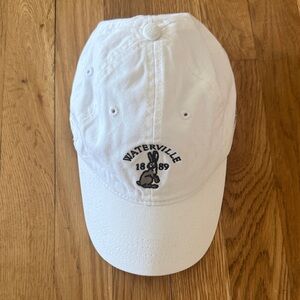 Waterville White Embroidered Rabbit Baseball Cap